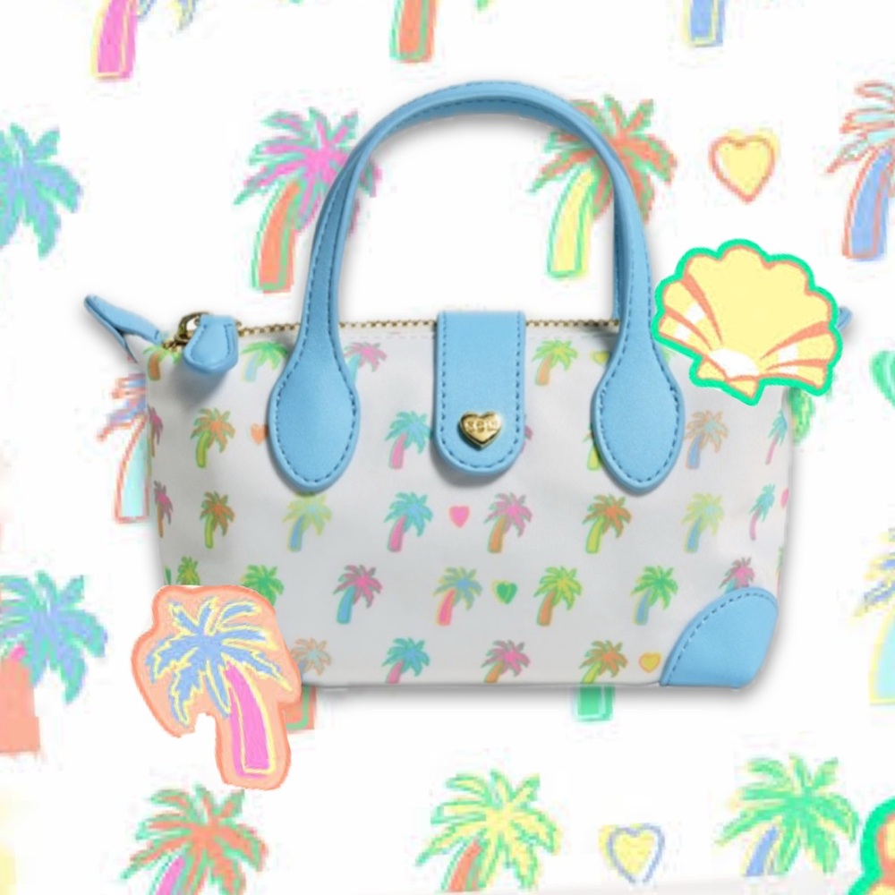 Stoney Clover Lane x Roller Rabbit Pouchette Bag Palm Dreams